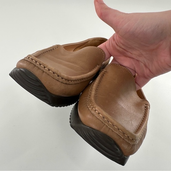 Bally Delos womens driving loafers size 38 Italian leather square toe - Picture 9 of 12